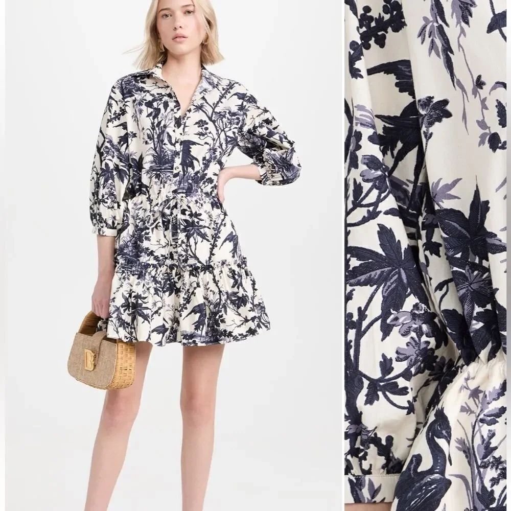 Cara Cara Robin Dress in Navy Vintage Floral Large NWT $595